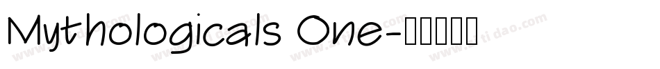 Mythologicals One字体转换